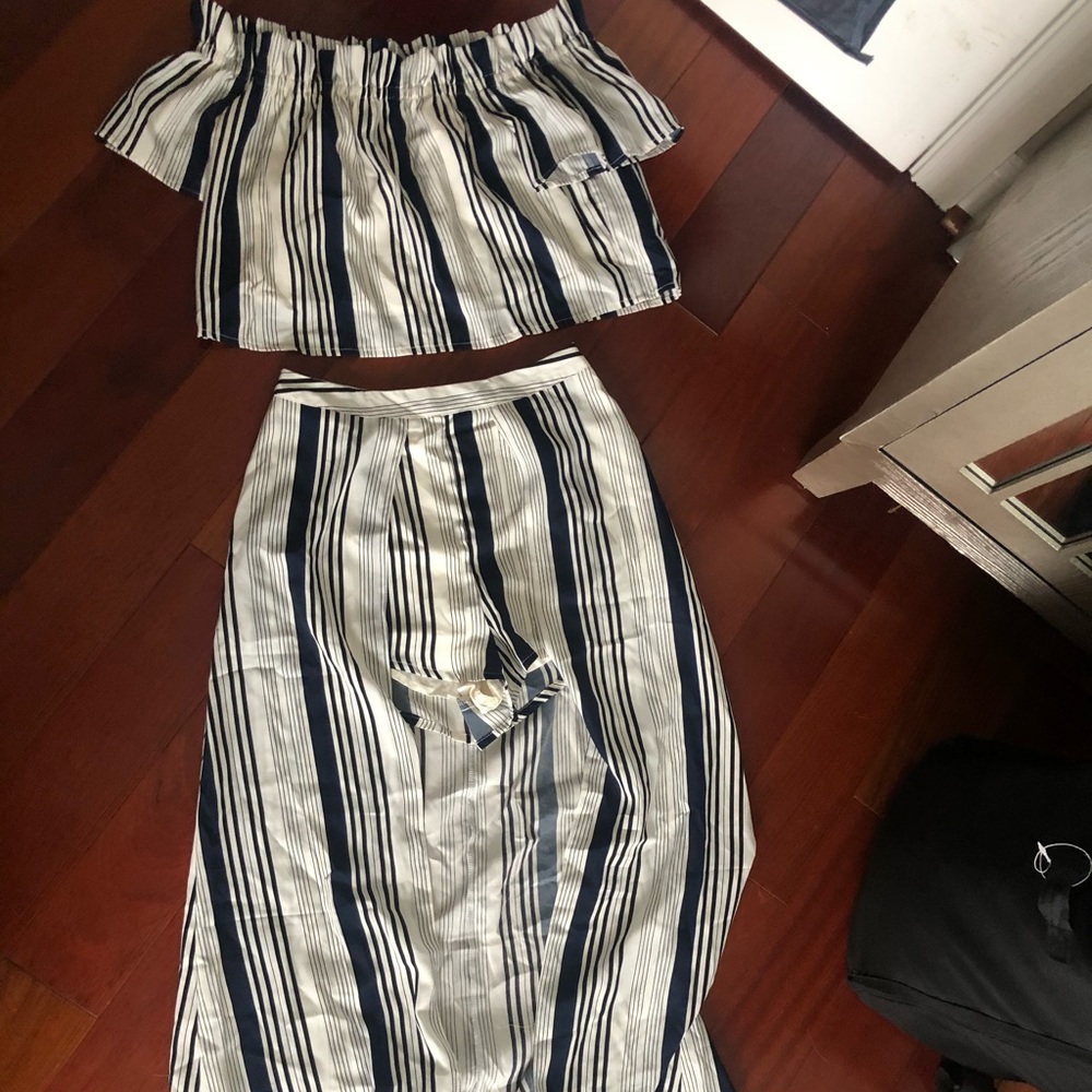 Striped two piece set